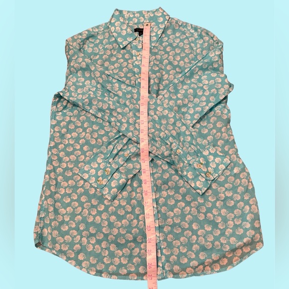EUC Talbots summer button-down blouse - size small - Picture 4 of 6